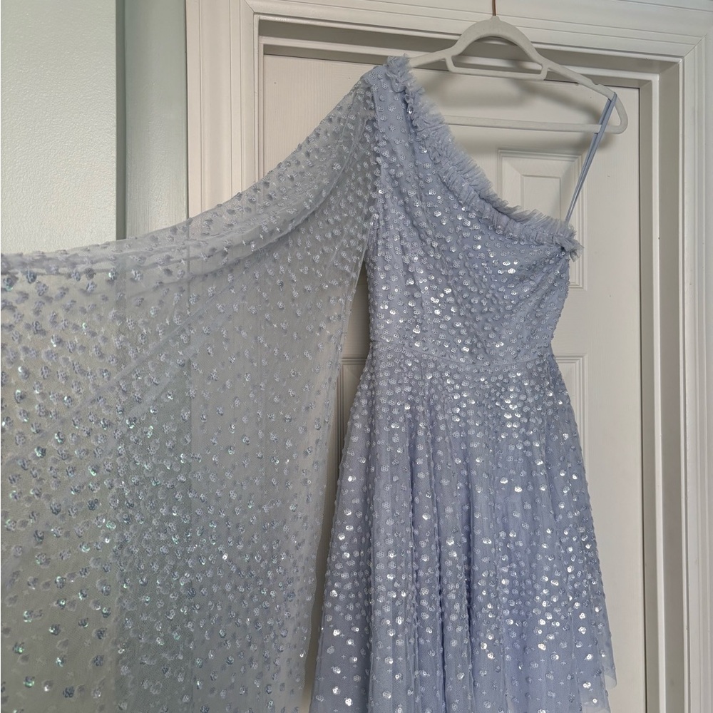 Needle & Thread One-Shoulder Blue Mini Dress - Picture 8 of 12
